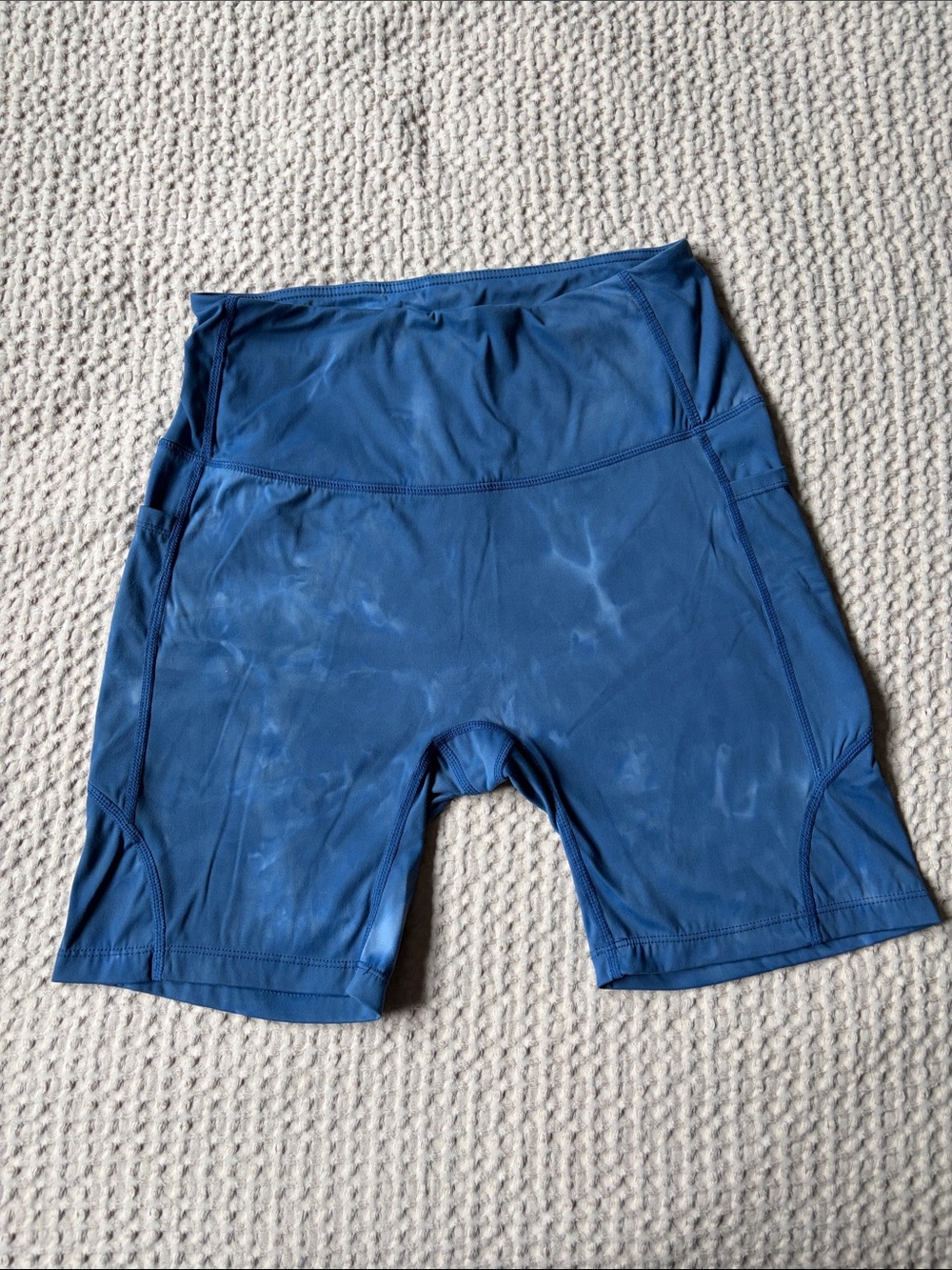 Baleaf Women's High-Waist Blue Performance Cycling Shorts